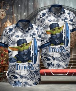 Tennessee Titans NFL Baby Yoda Hawaiian Shirt & Short Style Tropical Pattern Best Gift For Fan