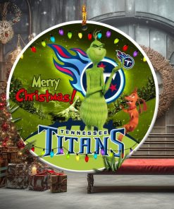 Tennessee Titans NFL Funny Grinch Christmas Ornaments