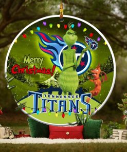 Tennessee Titans NFL Funny Grinch Christmas Ornaments