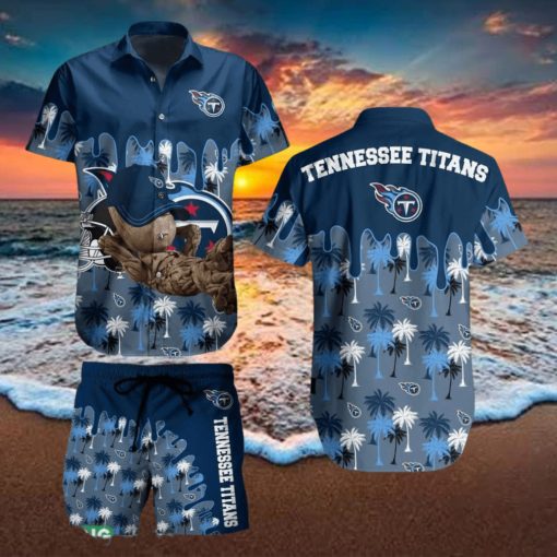 Tennessee Titans NFL Groot Graphic Hawaiian Shirt And Short For Best Fans Gift New Trending Beach Holiday