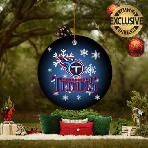 Tennessee Titans NFL Merry Xmas Custom Name Tree Decorations Ornament