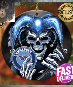 Tennessee Titans NFL Skull Joker Xmas Custom Name Tree Decorations Ornament