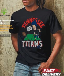 Tennessee Titans NFL x Homage x Beavis and Butt Head Unisex Tri Blend T Shirt