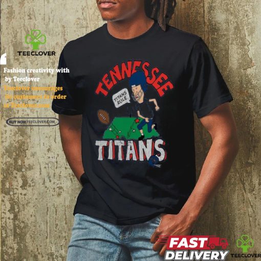 Tennessee Titans NFL x Homage x Beavis and Butt Head Unisex Tri Blend T Shirt