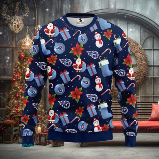 Tennessee Titans Santa Claus Snowman Christmas Ugly Sweater