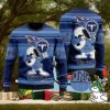 Tennessee Titans Snoopy Funny Knitted Christmas Sweater AOP Snowplow