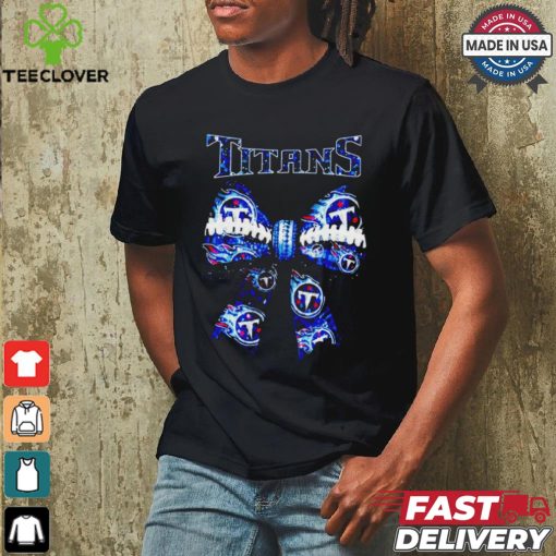 Tennessee Titans Sport Girls With Bow Supporting Team T Shirt