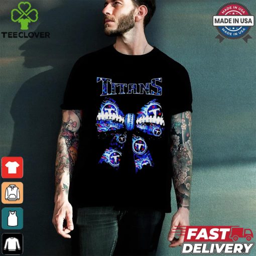 Tennessee Titans Sport Girls With Bow Supporting Team T Shirt