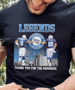 Tennessee Titans Steve McNair Vs Frank Wycheck Legends Thank You For The Memories Signatures Shirt