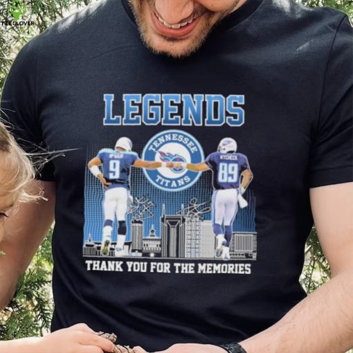 Tennessee Titans Steve McNair Vs Frank Wycheck Legends Thank You For The Memories Signatures Shirt