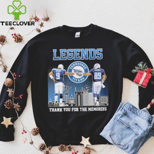 Tennessee Titans Steve McNair Vs Frank Wycheck Legends Thank You For The Memories Signatures Shirt