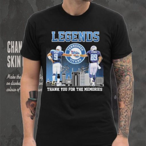 Tennessee Titans Steve McNair Vs Frank Wycheck Legends Thank You For The Memories Signatures Shirt