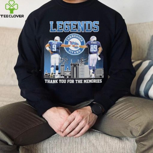 Tennessee Titans Steve McNair Vs Frank Wycheck Legends Thank You For The Memories Signatures Shirt