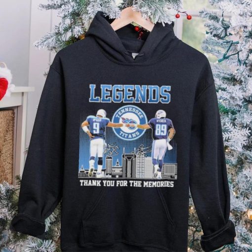 Tennessee Titans Steve McNair Vs Frank Wycheck Legends Thank You For The Memories Signatures Shirt