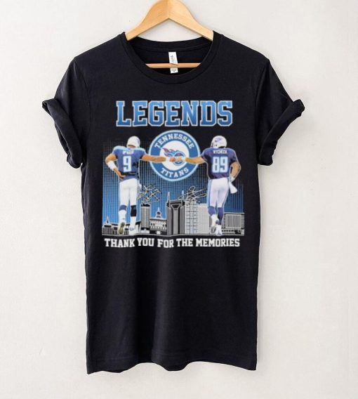 Tennessee Titans Steve McNair Vs Frank Wycheck Legends Thank You For The Memories Signatures Shirt