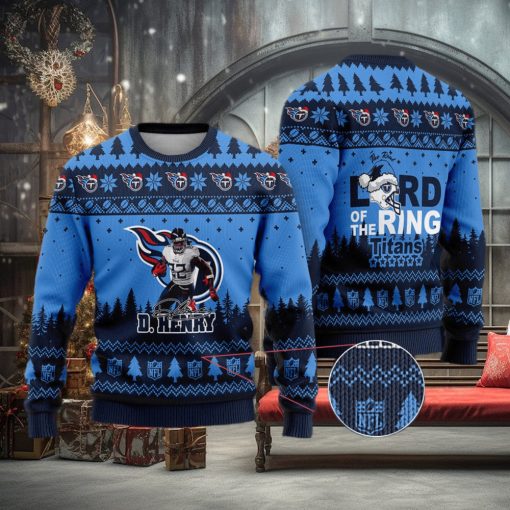 Tennessee Titans – Derrick Henry #22 The Real Lord Of The Rings Titans Ugly Christmas Sweater