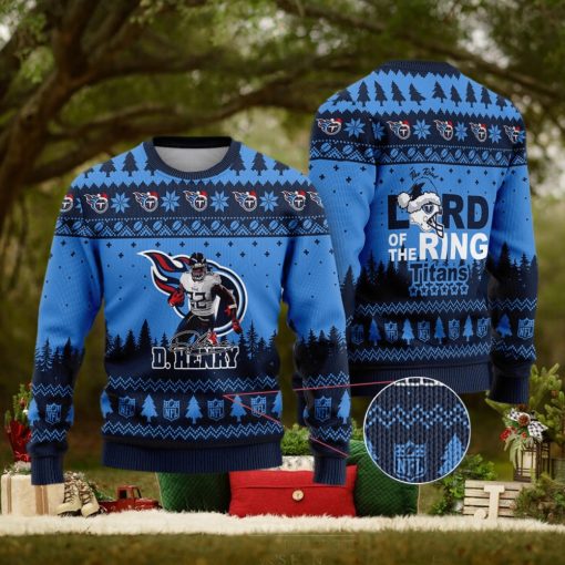 Tennessee Titans – Derrick Henry #22 The Real Lord Of The Rings Titans Ugly Christmas Sweater