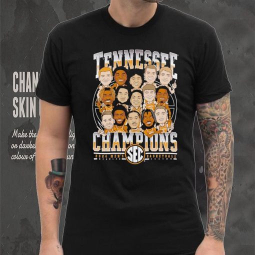 Tennessee Vols Champions 2024 men’s basketball caricature team shirt