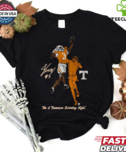 Tennessee Vols Football Jermod McCoy One Handed Interception On A Tennessee Saturday Night Signature NCAA t shirt