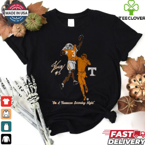 Tennessee Vols Football Jermod McCoy One Handed Interception On A Tennessee Saturday Night Signature NCAA t shirt