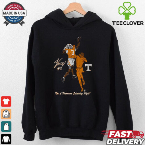 Tennessee Vols Football Jermod McCoy One Handed Interception On A Tennessee Saturday Night Signature NCAA t shirt