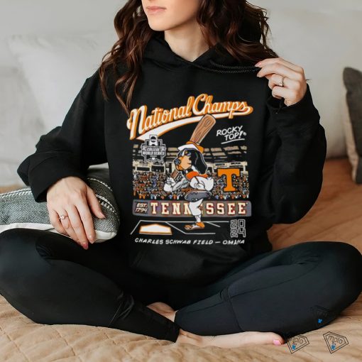 Tennessee Volunteers 2024 NCAA College World Series Nation Champs men’s cartoon shirt