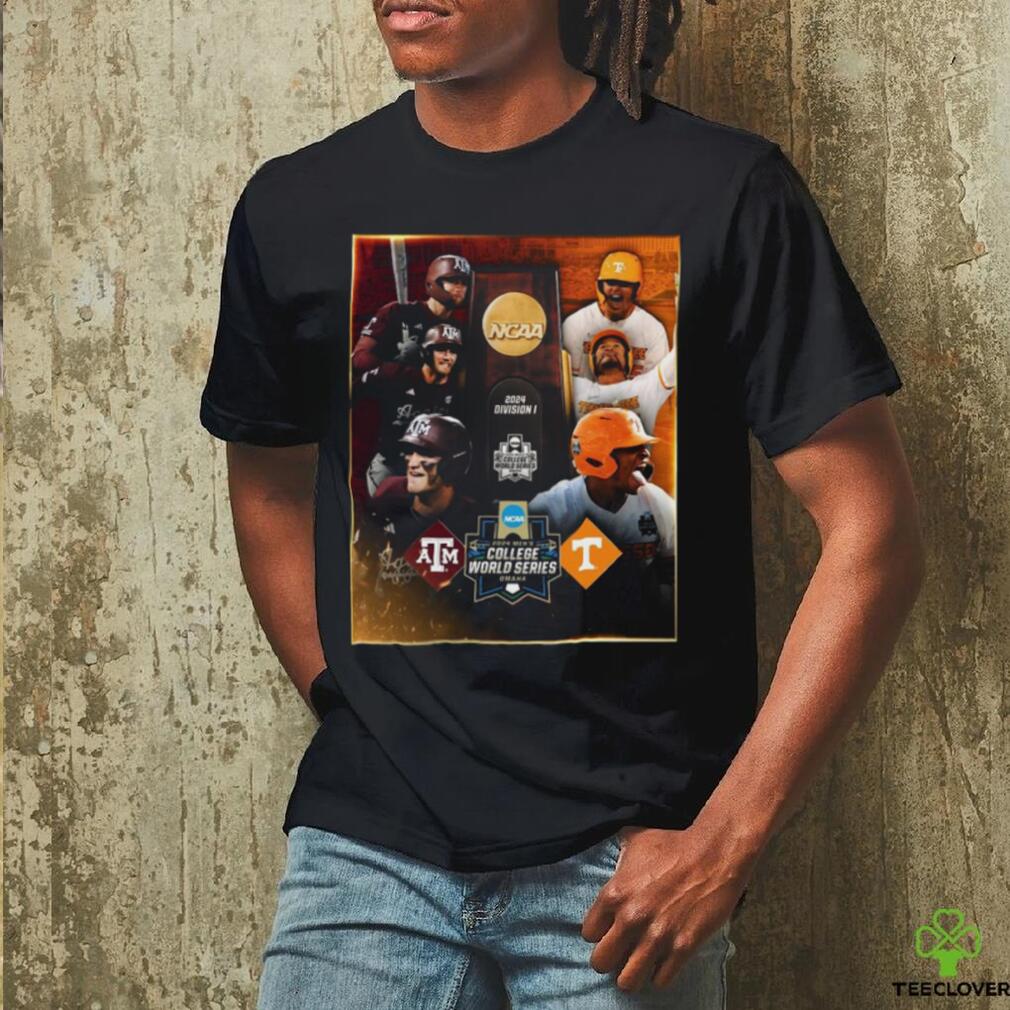 Tennessee Volunteers Baseball Vs Texas A&M Baseball Matchup 2024 NCAA Division I Men’s College World Series Omaha shirt Tennessee Volunteers Baseball Vs Texas A&M Baseball Matchup 2024 NCAA Division I Men’s College World Series Omaha shirt