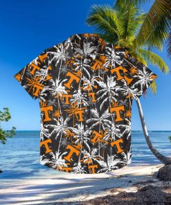 Tennessee Volunteers Black Floral Hawaiian Shirt