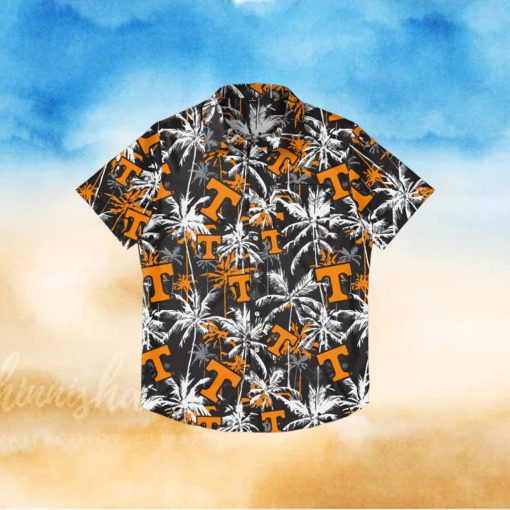 Tennessee Volunteers Black Floral Hawaiian Shirt