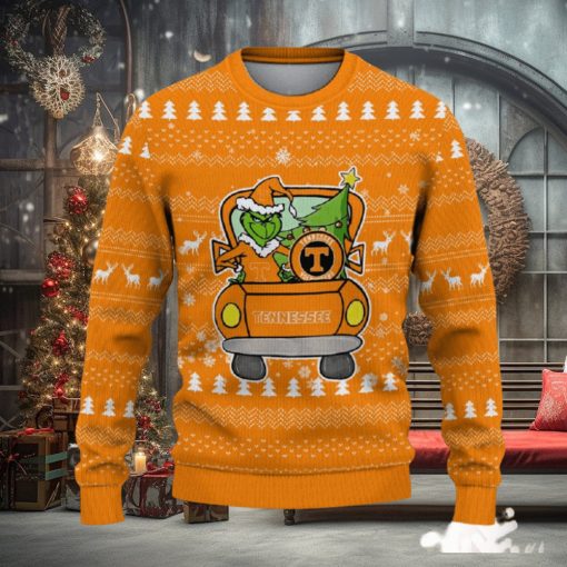 Tennessee Volunteers Christmas Sweater Grinch Driving Funny Gift Fans