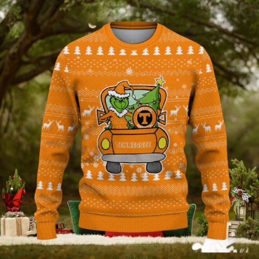 Tennessee Volunteers Christmas Sweater Grinch Driving Funny Gift Fans