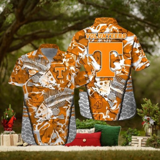 Tennessee Volunteers Fishing Short Sleeve Button Up Tropical Hawaiian Shirt