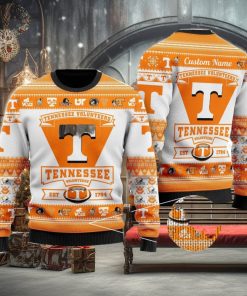 Tennessee Volunteers Football Team Logo Personalized Ugly Christmas Sweater Christmas Gift For Big Fans.