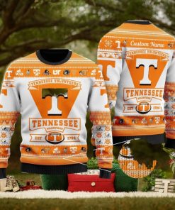 Tennessee Volunteers Football Team Logo Personalized Ugly Christmas Sweater Christmas Gift For Big Fans.