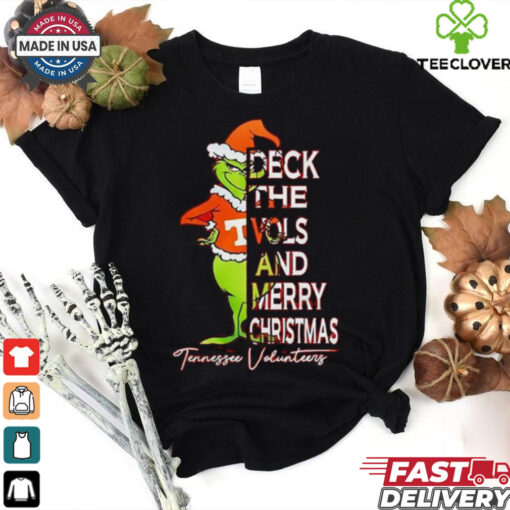 Tennessee Volunteers Grinch deck the Vols and Merry Christmas shirt