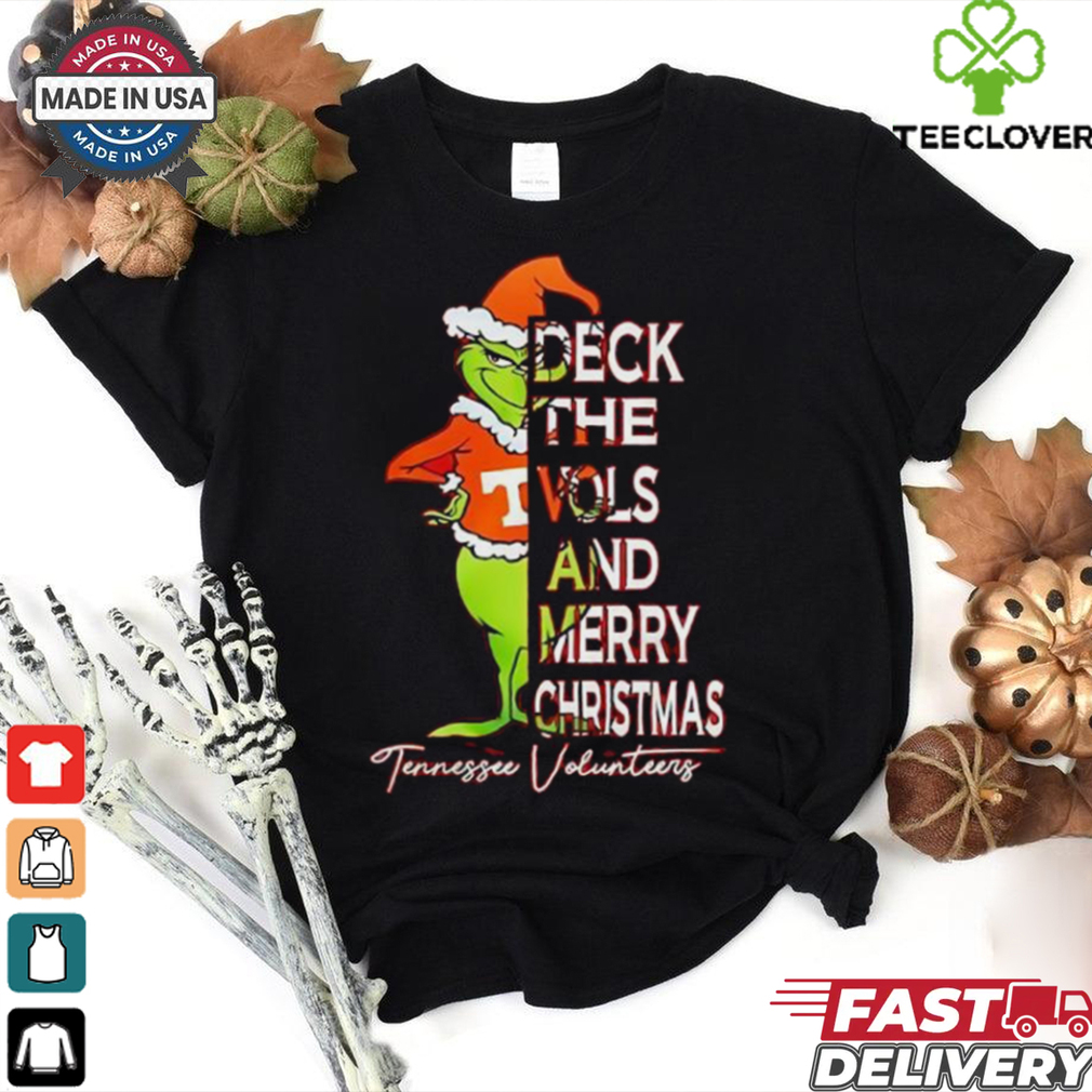 Tennessee Volunteers Grinch deck the Vols and Merry Christmas shirt Tennessee Volunteers Grinch deck the Vols and Merry Christmas shirt