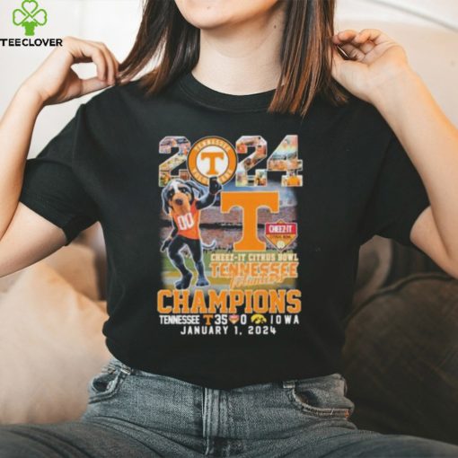 Tennessee Volunteers Mascot 2024 Cheez It Citrus Bowl Champions Tennessee 35 0 Iowa January 12024 T Shirt