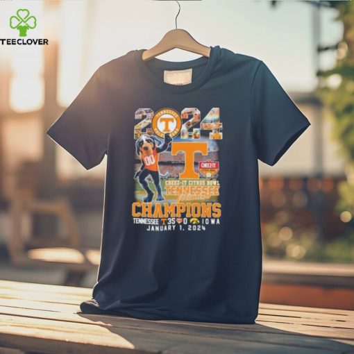 Tennessee Volunteers Mascot 2024 Cheez It Citrus Bowl Champions Tennessee 35 0 Iowa January 12024 T Shirt