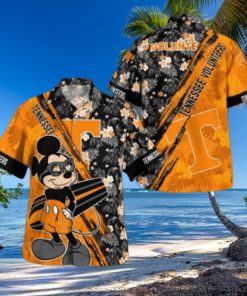 Tennessee Volunteers Mickey Mouse Floral Short Sleeve Hawaii Shirt, Tennessee Volunteers Fan Shirt for Sale