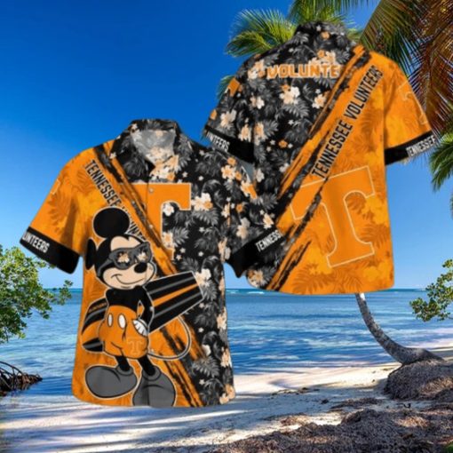 Tennessee Volunteers Mickey Mouse Floral Short Sleeve Hawaii Shirt, Tennessee Volunteers Fan Shirt for Sale