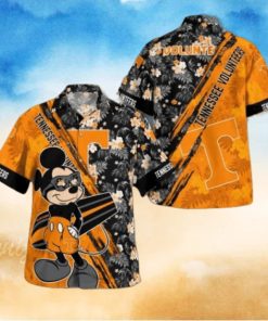 Tennessee Volunteers Mickey Mouse Floral Short Sleeve Hawaii Shirt, Tennessee Volunteers Fan Shirt for Sale