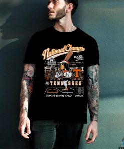 Tennessee Volunteers NCAA D1 2024 Baseball College World Series National Champion Smokey Rocky Top Charles Schwab Field Omaha T Shirt