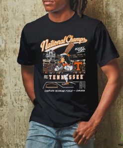 Tennessee Volunteers NCAA D1 2024 Baseball College World Series National Champion Smokey Rocky Top Charles Schwab Field Omaha T Shirt