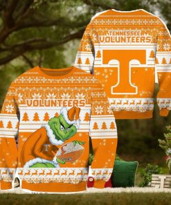 Tennessee Volunteers NCAA Grinch Hug Logo Ugly Christmas Sweater Special Christmas Gift For Fans