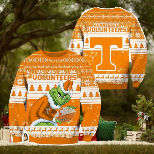 Tennessee Volunteers NCAA Grinch Hug Logo Ugly Christmas Sweater Special Christmas Gift For Fans