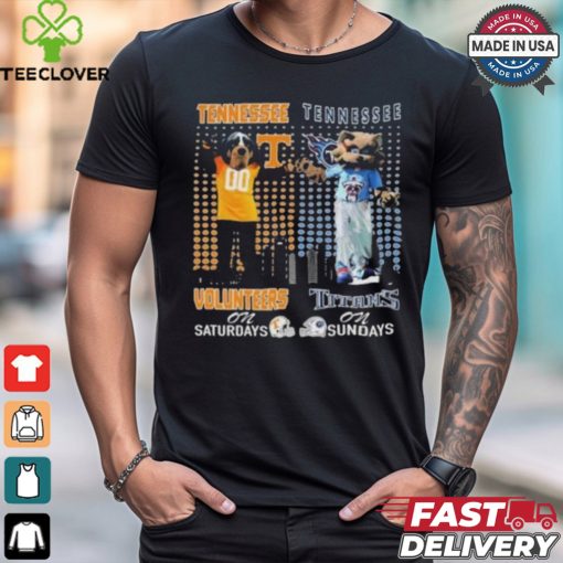 Tennessee Volunteers On Saturdays X Tennessee Titans On Sundays Mascot Shirt