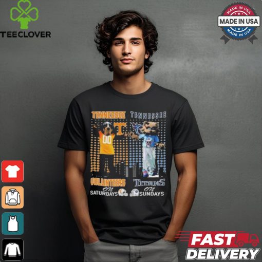 Tennessee Volunteers On Saturdays X Tennessee Titans On Sundays Mascot Shirt