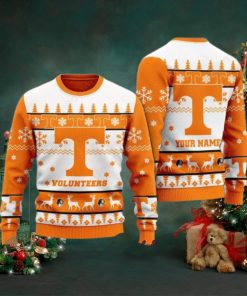 Tennessee Volunteers Personalized Name Ugly Christmas Sweater