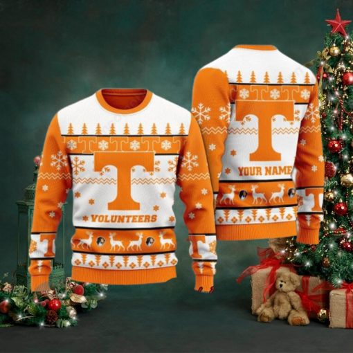 Tennessee Volunteers Personalized Name Ugly Christmas Sweater