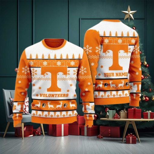 Tennessee Volunteers Personalized Name Ugly Christmas Sweater